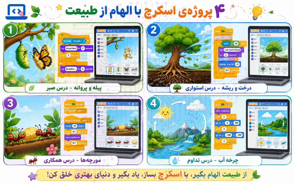 ایده های خلاقانه برای ساخت بازی و انیمیشن با اسکرچ